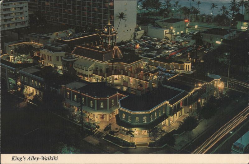 King's Alley Night View, Waikiki Hawaii