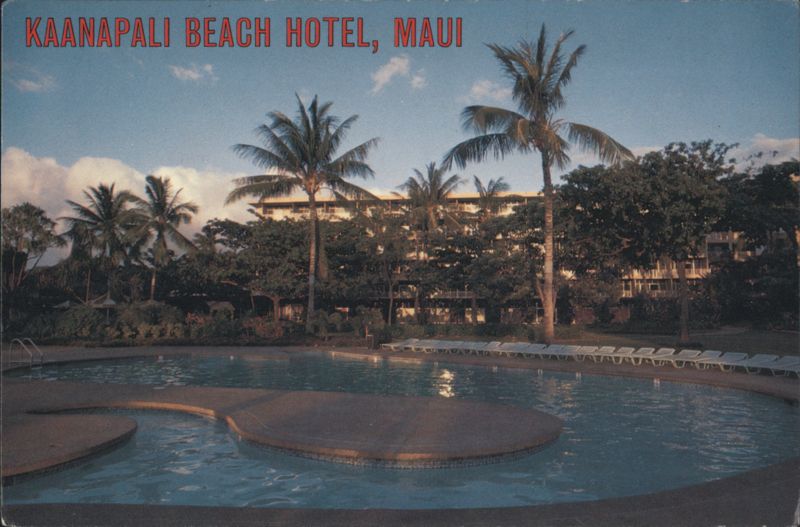 Kaanapali Beach Hotel, Maui with Whale-Shaped Pool Hawaii