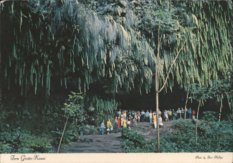 Fern Grotto with Visitors, Kauai, Hawaii Bert Phillips