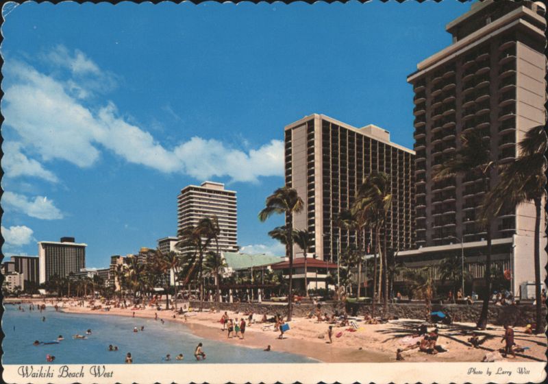 Waikiki Beach West with High-Rise Hotels Honolulu Hawaii