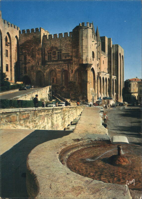 Palace of the Popes and Fountain, Avignon France