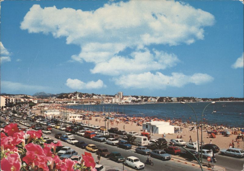 Frejus-Plage Beach and Coastal Road Fréjus France