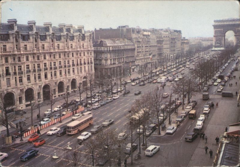 Champs-Élysées with Arc de Triomphe, Paris France