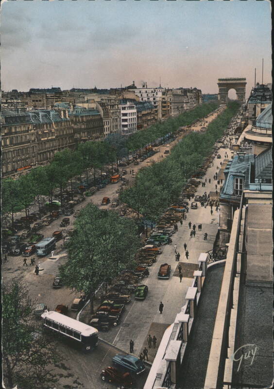 L'Avenue des Champs-Élysées and Arc de Triomphe Paris France