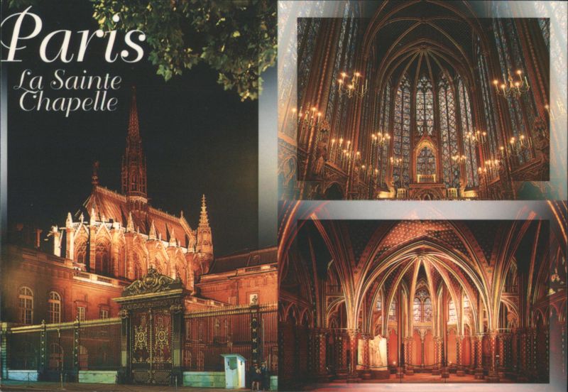 Sainte Chapelle, Paris - Exterior and Interior Views France