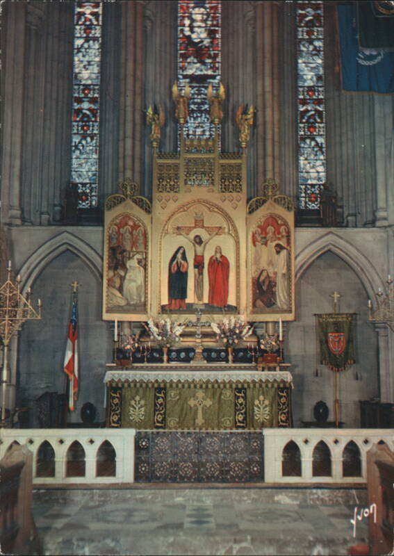 High Altar and Edwin Abbey Altar Piece, American Cathedral Paris France