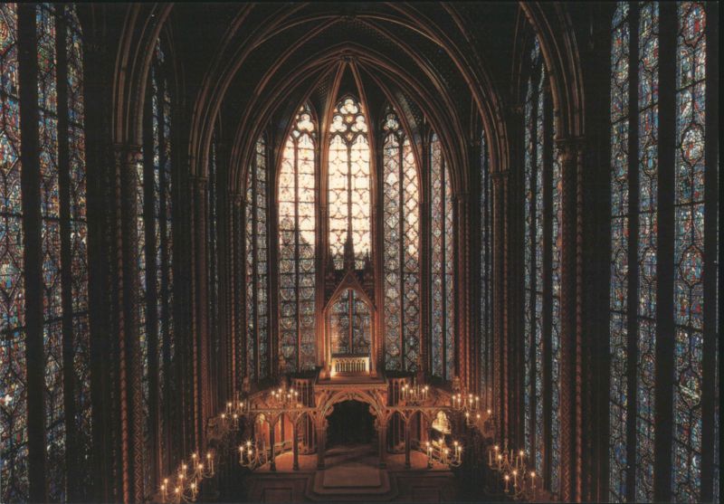 Sainte-Chapelle, Upper Chapel View from Choir, Paris France