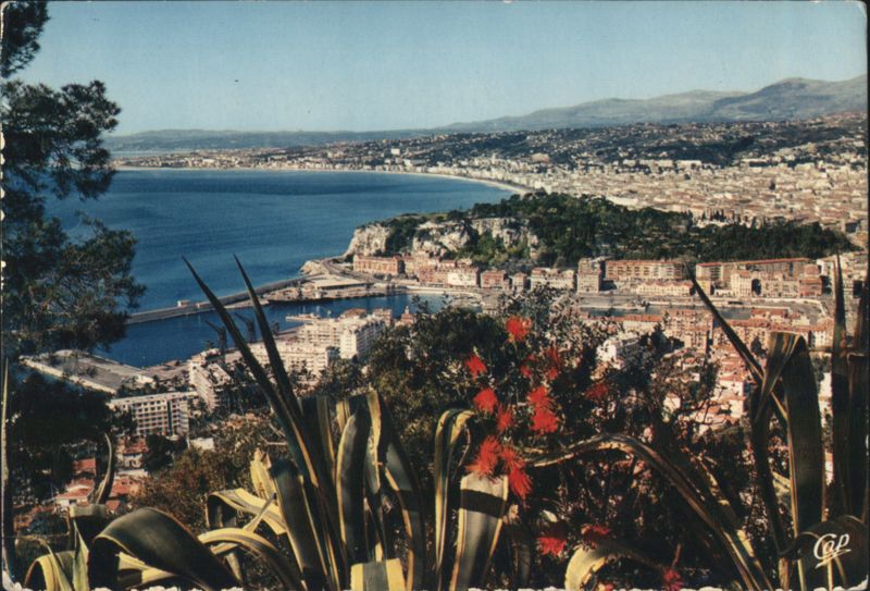 Panoramic View of Nice and the Baie des Anges from Mont Boron France