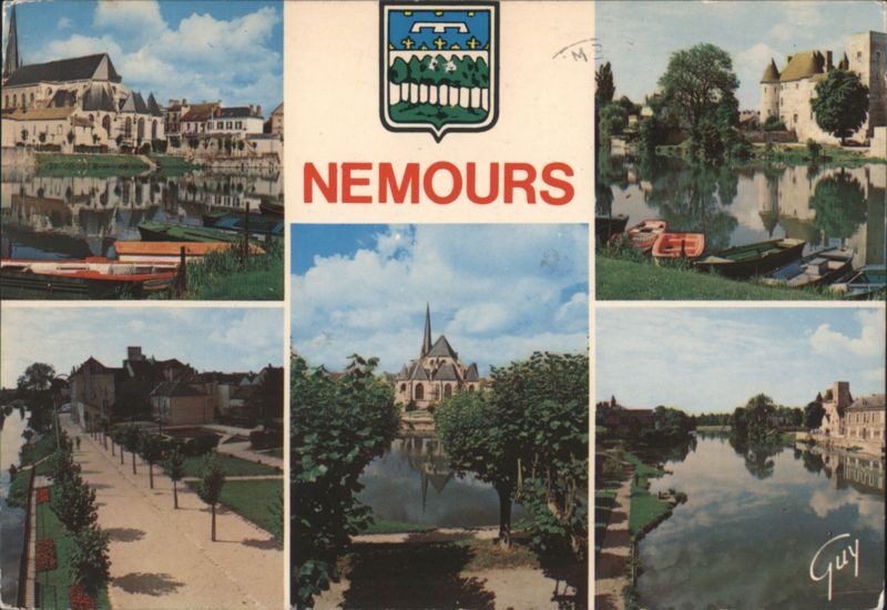 Nemours - Château des Ducs, Saint-Jean-Baptiste Church & Loing River France
