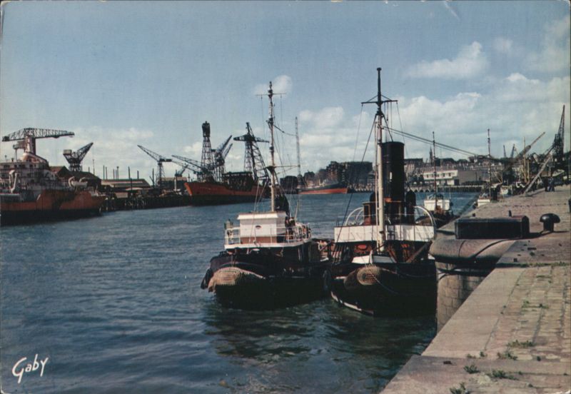 The Port of Nantes with Tugboats France Gaby