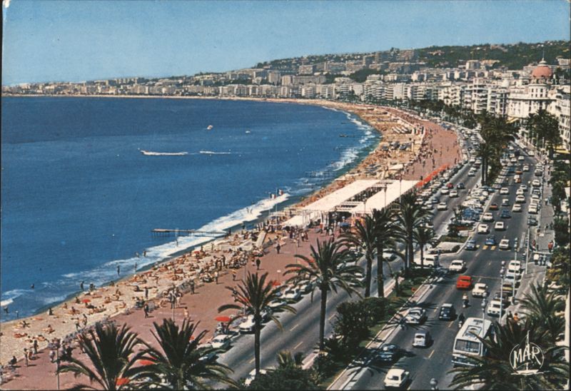 Nice - Promenade des Anglais with Beach and Coastline France