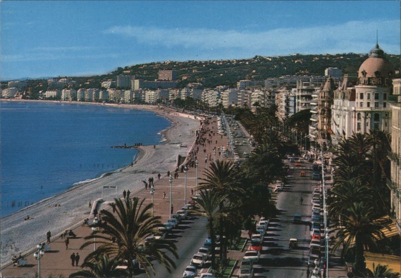Panoramic View of Promenade des Anglais and Coastal Nice France