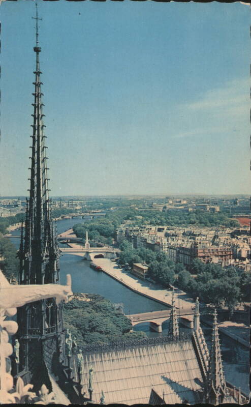 Panorama from Notre-Dame Cathedral, Paris France