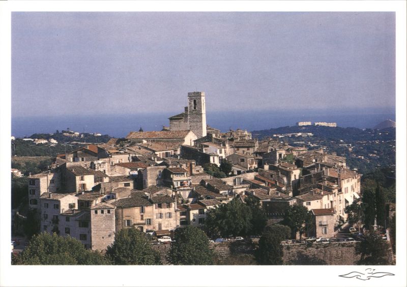 Panoramic View of Saint-Paul-de-Vence with Church Tower France