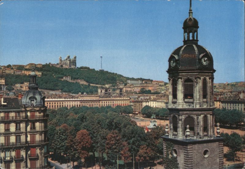 Lyon: Place Bellecour, Bell Tower and Fourvière Hill France