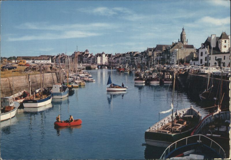 Le Croisic Harbor, Church, and Old Houses France