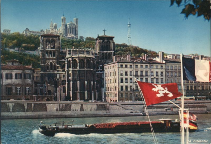 Lyon: Saône River, Primatiale St-Jean, and Fourvière Hill France