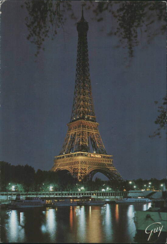Eiffel Tower and Seine River at Night, Paris France