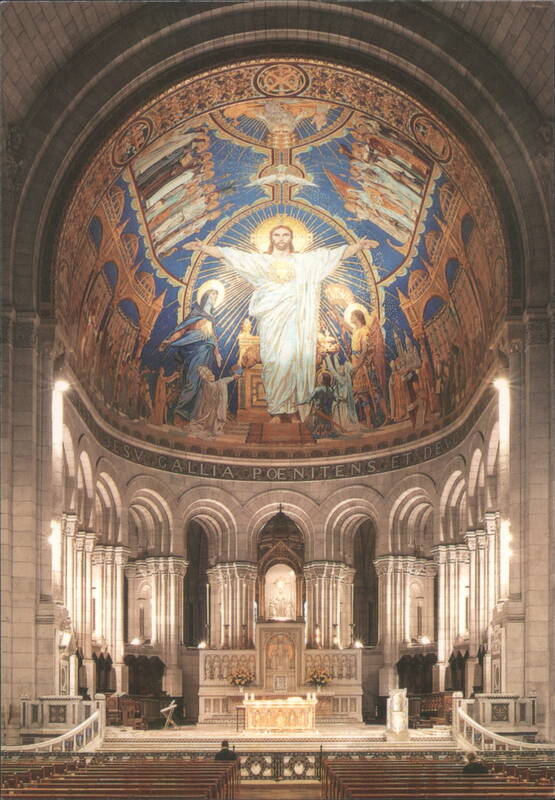 Sacré-Cœur Basilica, Paris - Interior with Merson Mosaic France