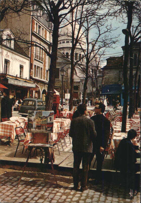 Place du Tertre, Montmartre with Sacré-Cœur Basilica Paris France