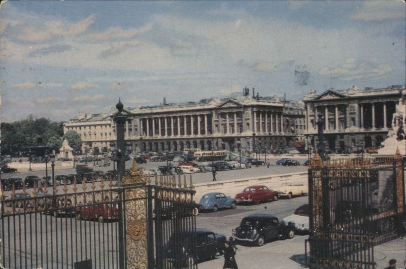 Place de la Concorde with Cars, Paris France