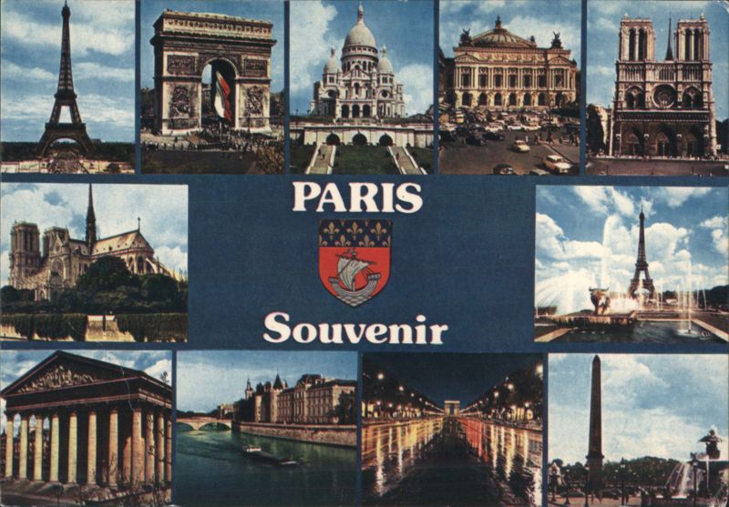 Paris Souvenir: Eiffel Tower, Arc de Triomphe, Sacré-Cœur France