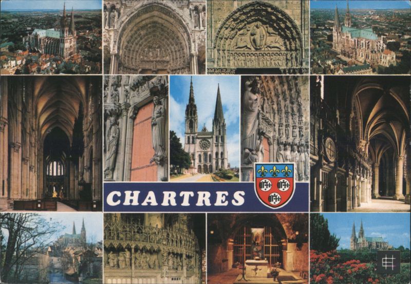Chartres Cathedral Views - Aerial, Facade, Interior & Details France