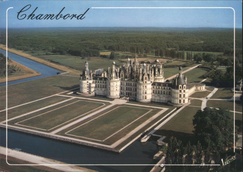 Château de Chambord, Northwest Facade, Aerial View France