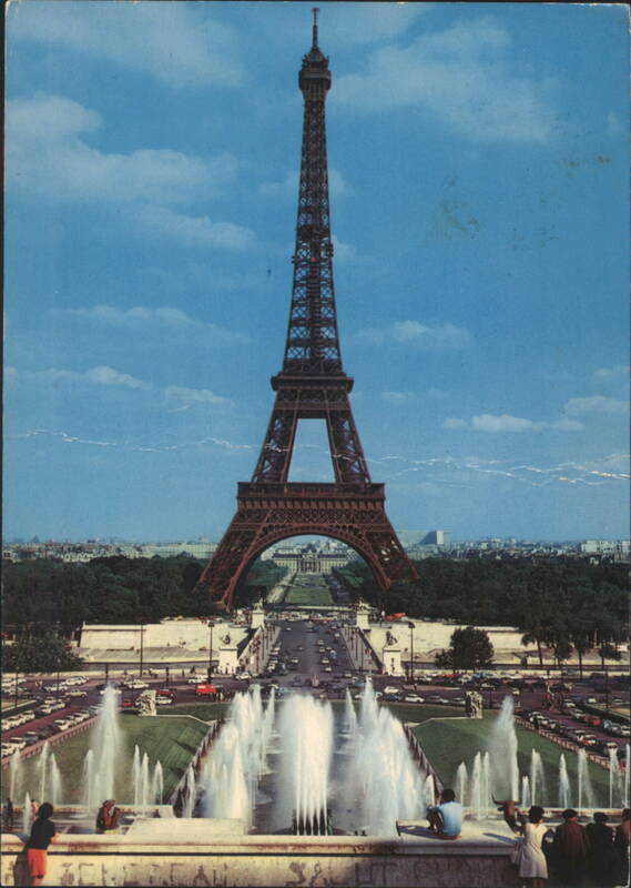 Eiffel Tower and Fountains from Trocadero, Paris France