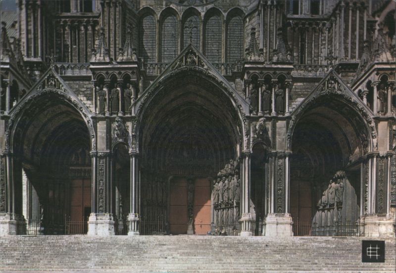Chartres Cathedral Right Lateral Portal, Last Judgment Tympanum France