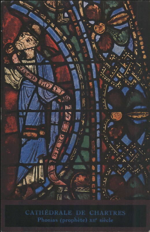 Chartres Cathedral Stained Glass - Prophet Phonias France