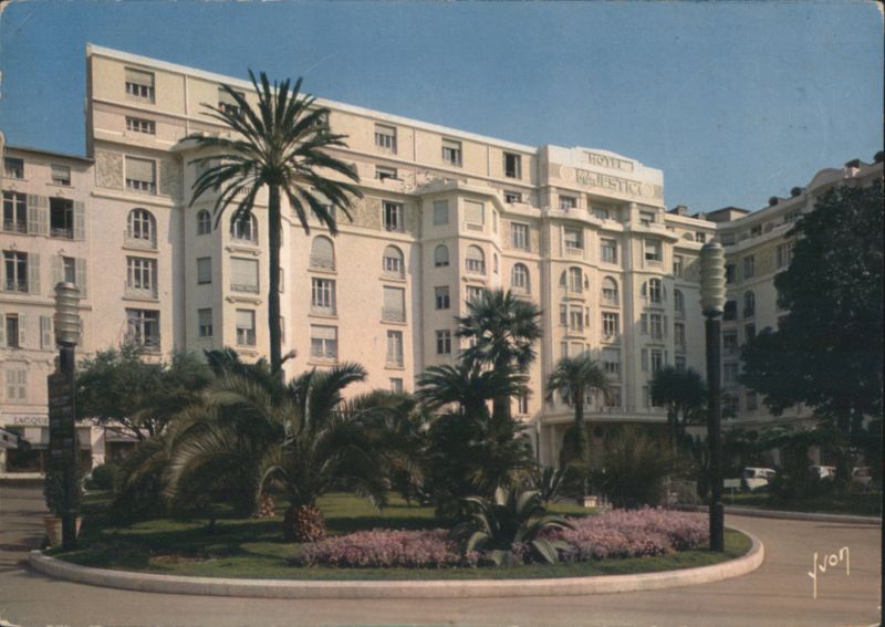 Hotel Majestic with Palm Trees Cannes France