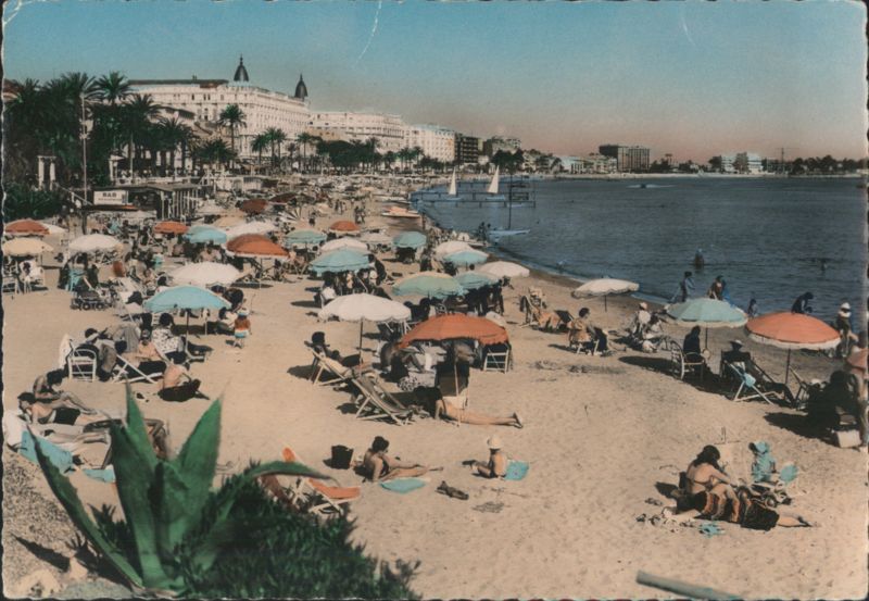 Cannes La Plage - Beach Scene with Hotels France