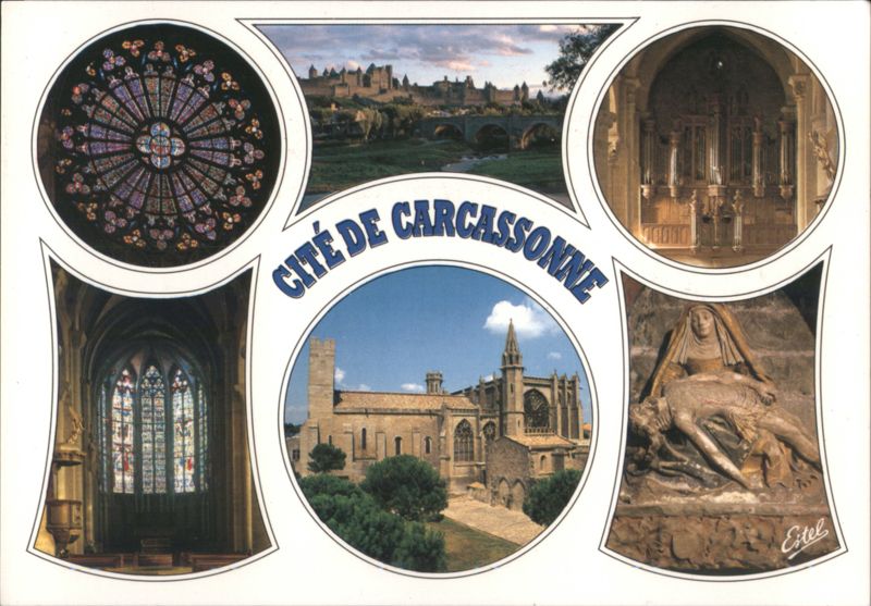 Cité de Carcassonne and Saint-Nazaire Cathedral Views France