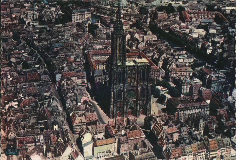 Aerial View of Strasbourg Cathedral France R. Henrard