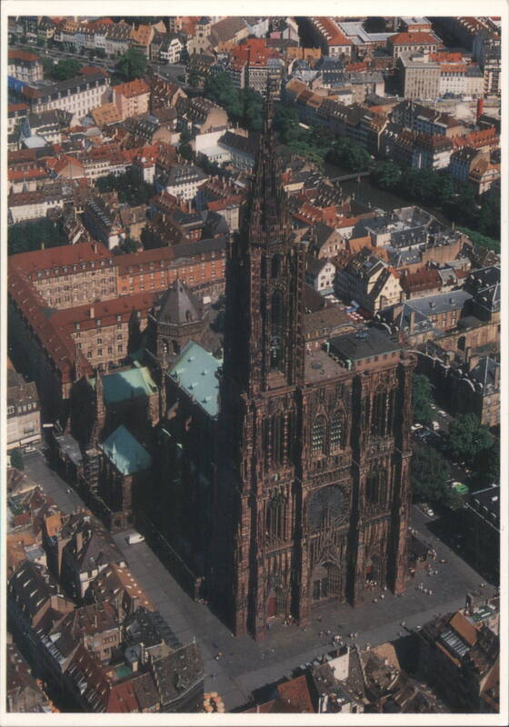 Strasbourg Cathedral (13th Century) Aerial View France
