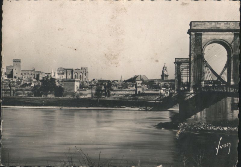Avignon: Suspension Bridge and Papal Palace France