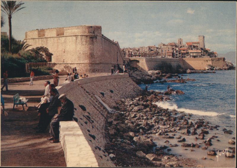 16th Century Remparts and Coastline, Antibes, French Riviera France