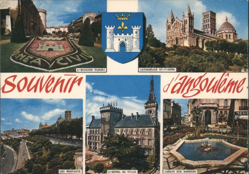 Angoulême: Cathedral, City Hall, Ramparts, and Gardens France