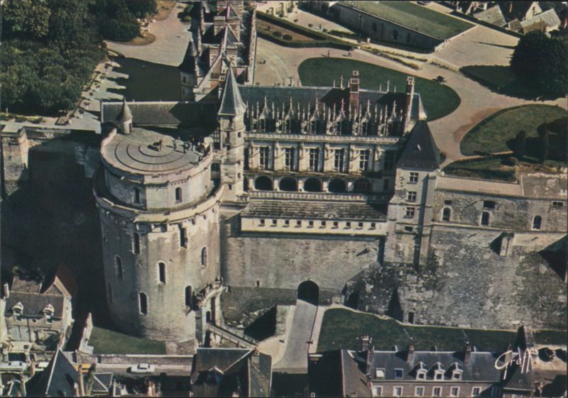 Aerial View of Chateau d'Amboise, Loire Valley France