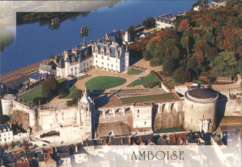 Aerial View of Château d'Amboise, Loire Valley France