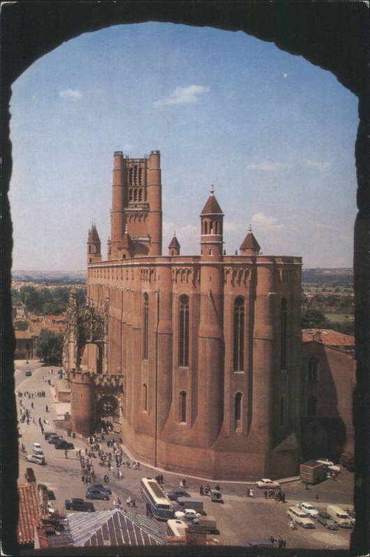 Albi Cathedral Exterior with Street Scene France