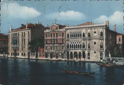 Grand Canal and Historic Palaces with Gondolas, Venice Postcard