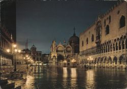 St. Mark's Square at Night, Venice, Italy Postcard