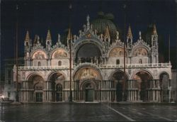 St. Mark's Basilica at Night Postcard