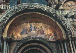 Basilica di S. Marco, Portal Mosaic, Venice Postcard