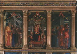 San Zeno Church Triptych by Andrea Mantegna, Verona Postcard