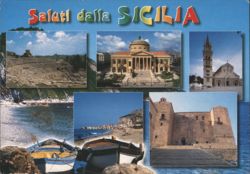 Saluti dalla SICILIA Postcard
