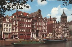Gelderse Quay with St. Nicolaaschurch - Amsterdam Postcard