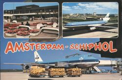 Schiphol Airport and KLM Airplanes, Amsterdam Postcard